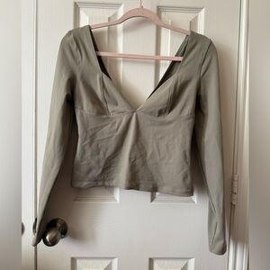 FREE Intimately NWT Duo Corset Long Sleeve / Laurel oak M